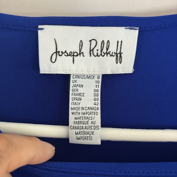 Joseph Ribkoff Royal blue short sleeve knit top Size 8 - Picture 7 of 8